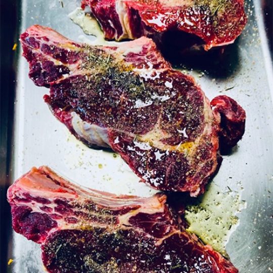 Nos réalisations 12 Carpaccio de côte de boeuf au Soja - Recette du cuisinier Charly Fredet - Le Parfait Savoureux
