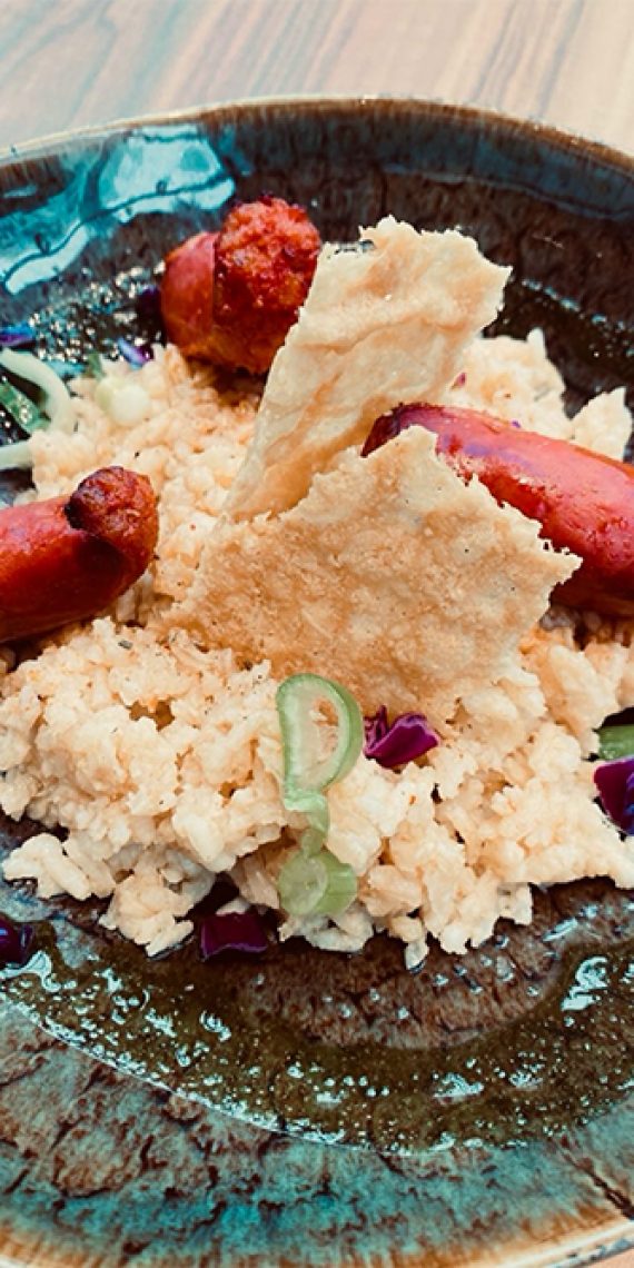 Risotto au chorizo et tuile de parmesan - Recette de Charly Fredet - Le Parfait Savoureux