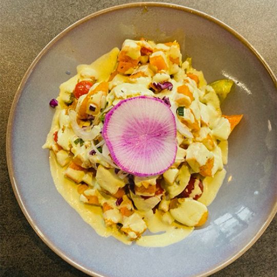 Salade d’automne au potiron aux gingembre, coriandre et sirop d’érable - Recette de Charly Fredet - Le Parfait Savoureux