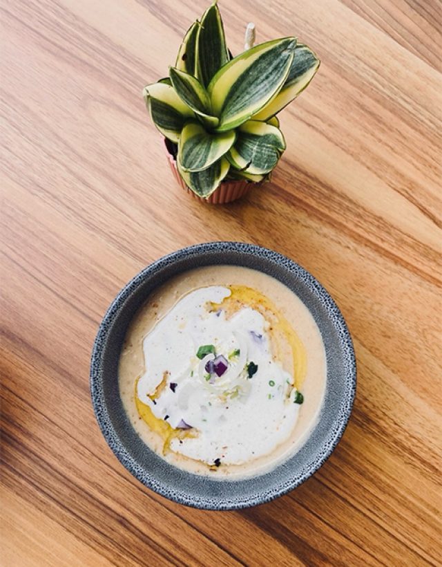 Velouté d’automne et son émulsion infusée au laurier - Recette de Charly Fredet - Le Parfait Savoureux